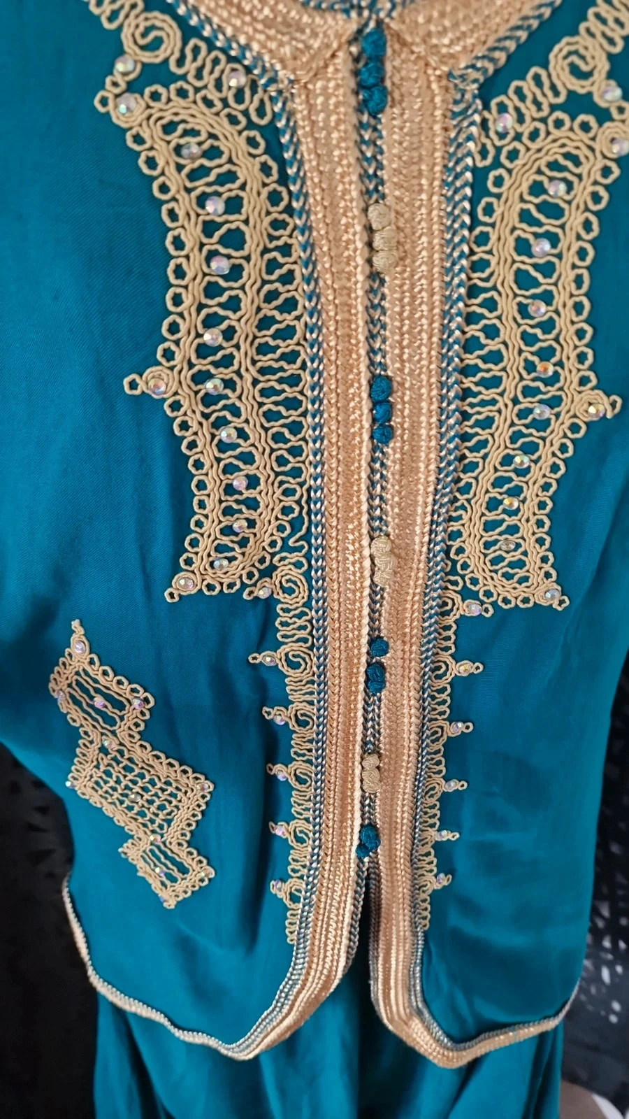 Conjunto tradicional verde esmeralda de Alérie - Tamanho L - Nunca usado – photo 13